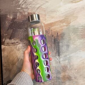 Colorful Glass Water Bottle with Silicone Sleeve - Alani